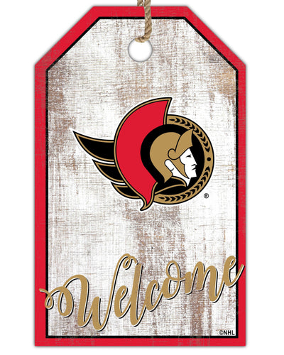 Fan Creations Holiday Home Decor Ottawa Senators Welcome 11x19 Tag