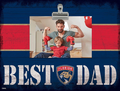 Fan Creations Desktop Stand Florida Panthers Best Dad With Stripe Clip Frame