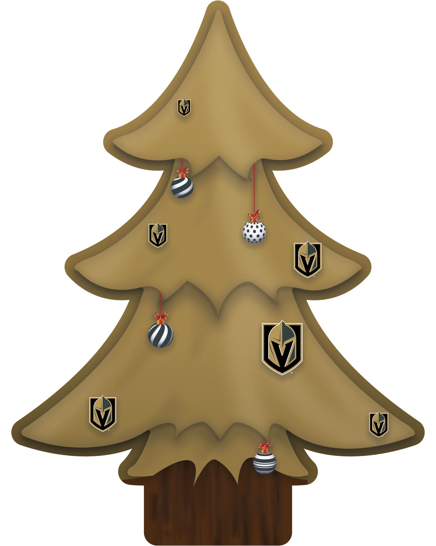 fan creations Vegas Golden Knights Team Color Desktop Tree 12in | Hots