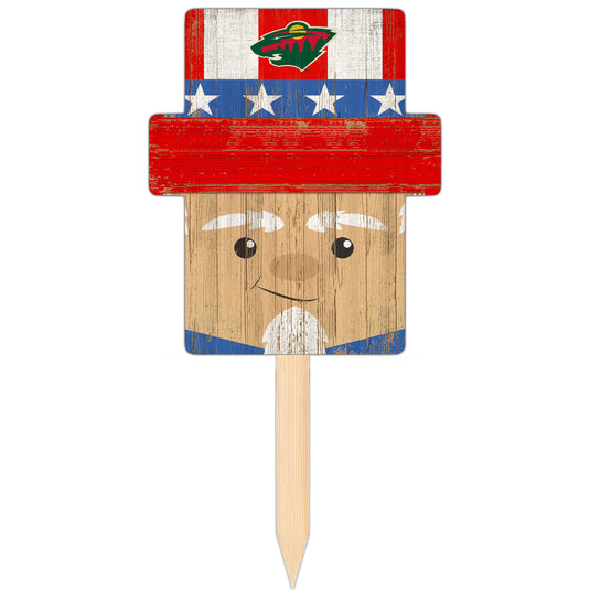 Fan Creations Holiday Home Decor Minnesota Wild Uncle Sam Head Yard