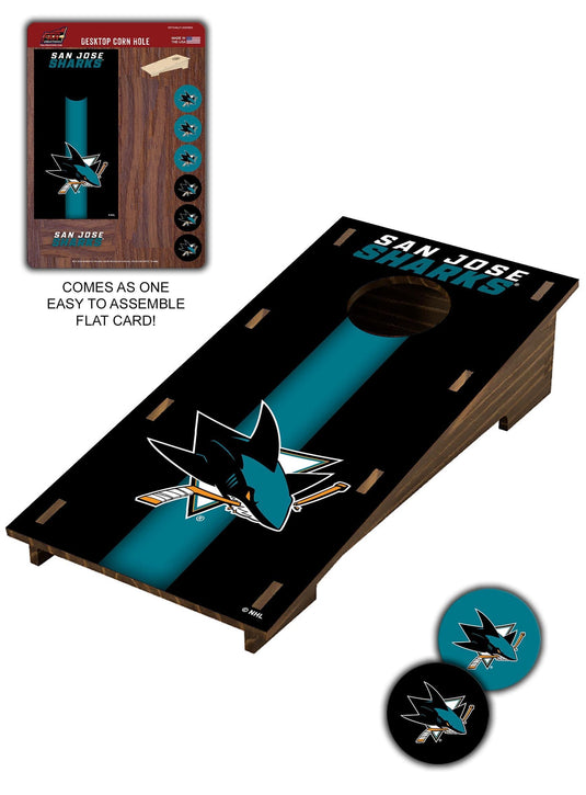 Fan Creations Desktop Stand San Jose Sharks Desktop Cornhole