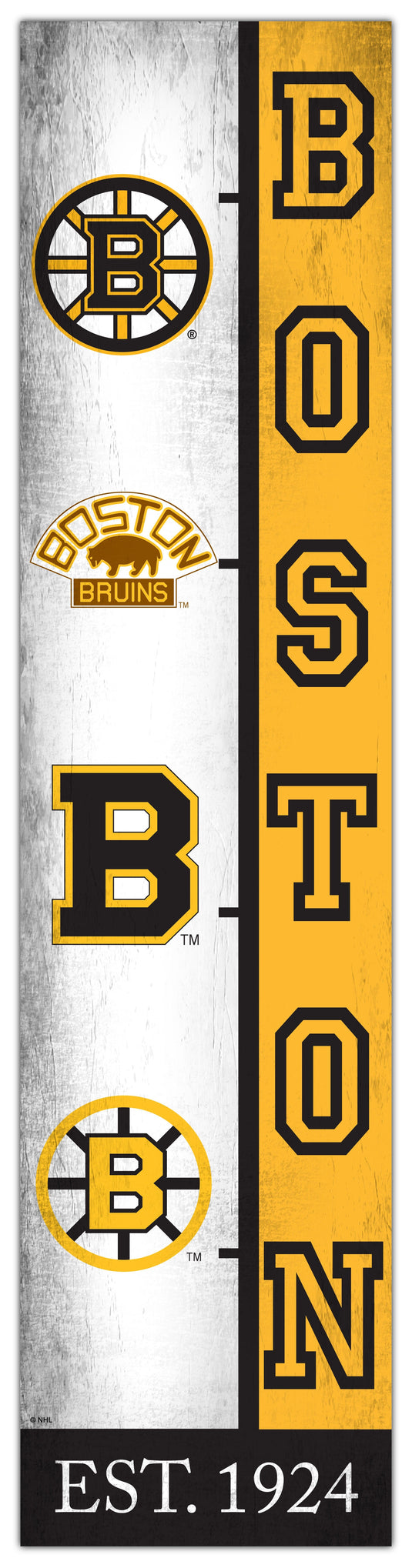 Fan Creations Home Decor Boston Bruins Team Logo Progression 6x24