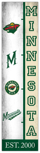 Fan Creations Home Decor Minnesota Wild Team Logo Progression 6x24