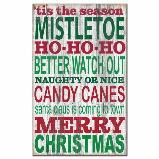 Fan Creations 11x19 Leisure Christmas Word Collage 11x19