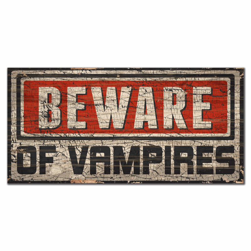 Load image into Gallery viewer, Fan Creations 6x12 Holiday Vampires Beware Of Spooky Creatures 6x12
