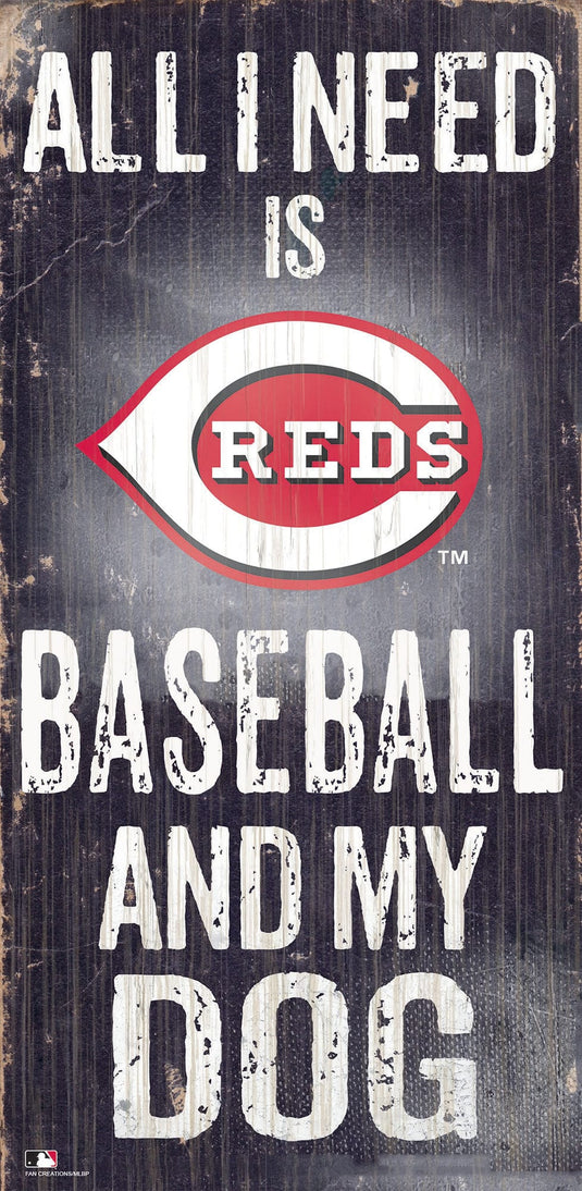 Fan Creations 6x12 Sign Cincinnati Reds My Dog 6x12 Sign