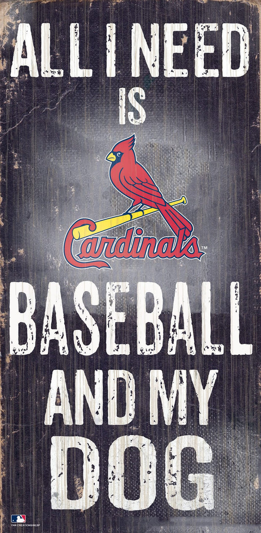 Fan Creations 6x12 Sign St Louis Cardinals My Dog 6x12 Sign