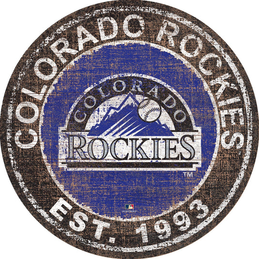 Fan Creations Home Decor Colorado Rockies Heritage Logo Round