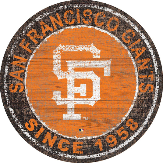 Fan Creations Home Decor San Fransisco Giants Heritage Logo Round