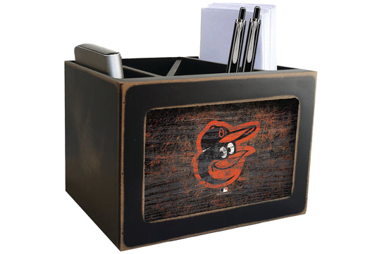 Fan Creations Desktop Stand Baltimore Orioles Distressed Desktop Organizer With Team Color