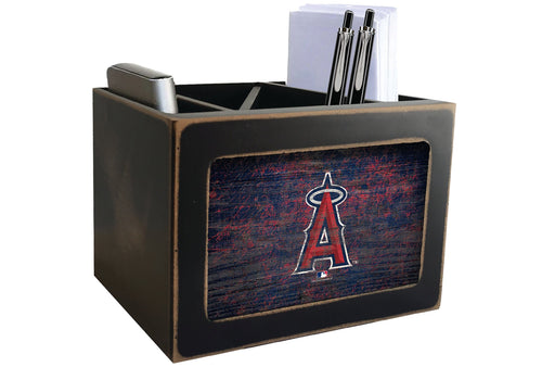 Fan Creations Desktop Stand Los Angeles Angels Distressed Desktop Organizer With Team Color