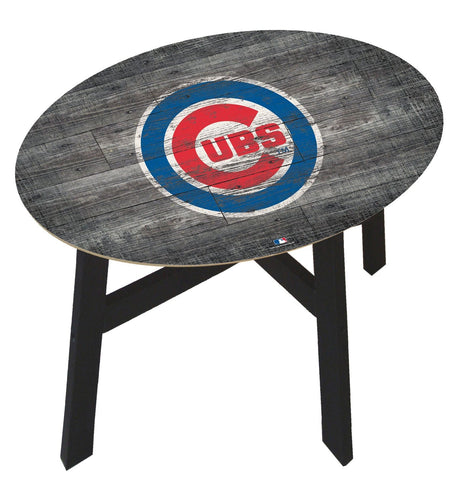 Fan Creations Home Decor Chicago Cubs  Distressed Wood Side Table