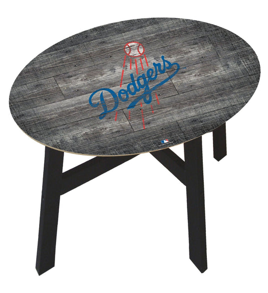 Fan Creations Home Decor Los Angeles Dodgers  Distressed Wood Side Table