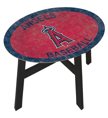 Fan Creations Home Decor Los Angeles Angels  Distressed Side Table With Team Colors