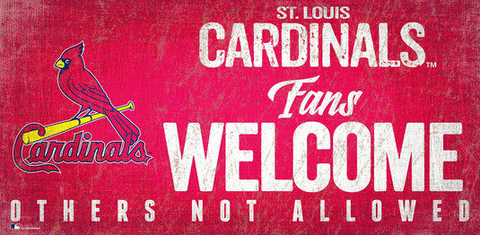 Fan Creations 6x12 Sign St Louis Cardinals Fans Welcome Sign