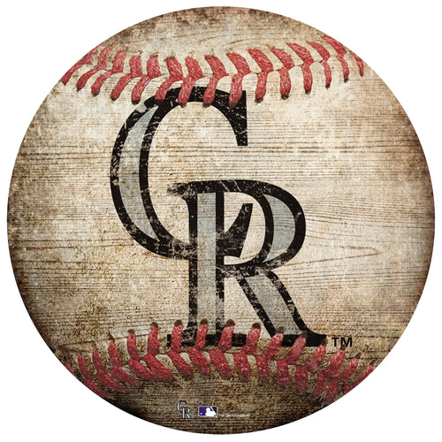 Fan Creations Wall Decor Colorado Rockies 12in Baseball Shaped Sign