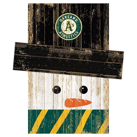 Fan Creations Large Holiday Head Oakland Athletics Snowman Head