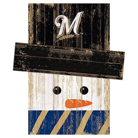 Fan Creations Large Holiday Head Milwaukee Brewers Snowman Head