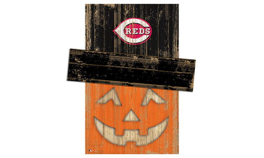 Fan Creations Holiday Decor Cincinnati Reds Pumpkin Head With Hat