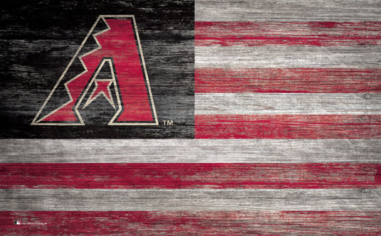 Fan Creations Home Decor Arizona Diamondbacks   Distressed Flag 11x19