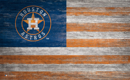 Fan Creations Home Decor Houston Astros   Distressed Flag 11x19