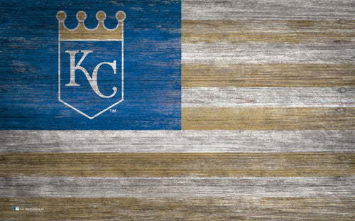 Fan Creations Home Decor Kansas City Royals   Distressed Flag 11x19