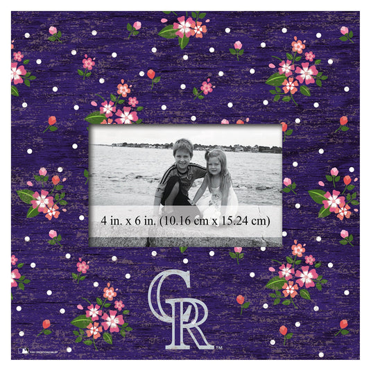 Fan Creations 10x10 Frame Colorado Rockies Floral 10x10 Frame