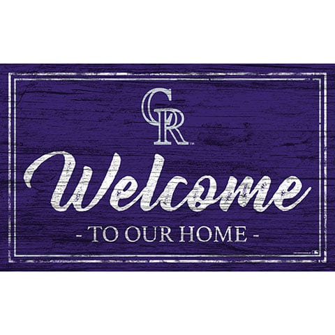 Fan Creations 11x19 Colorado Rockies Team Color Welcome 11x19 Sign