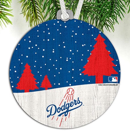 Fan Creations Ornament Los Angeles Dodgers Snow Scene Ornament