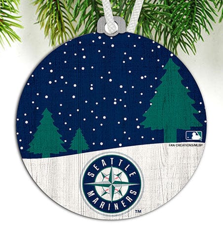 Fan Creations Ornament Seattle Mariners Snow Scene Ornament