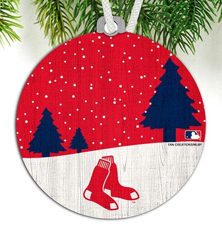 Fan Creations Ornament Boston Red Sox Snow Scene Ornament