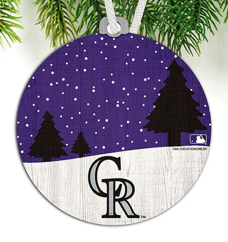 Fan Creations Ornament Colorado Rockies Snow Scene Ornament