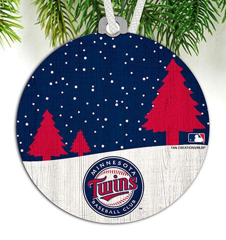 Fan Creations Ornament Minnesota Twins Snow Scene Ornament