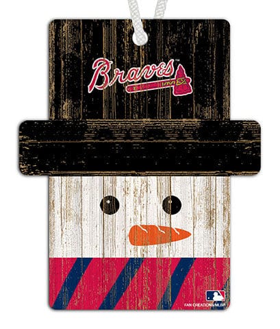 Fan Creations Ornament Atlanta Braves Snowman Ornament