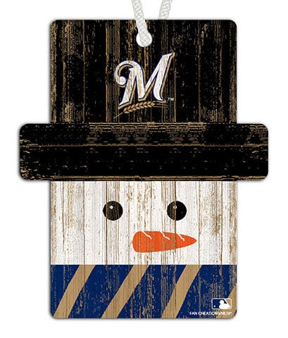 Fan Creations Ornament Milwaukee Brewers Snowman Ornament