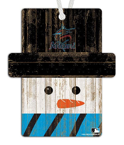 Fan Creations Ornament Miami Marlins Snowman Ornament