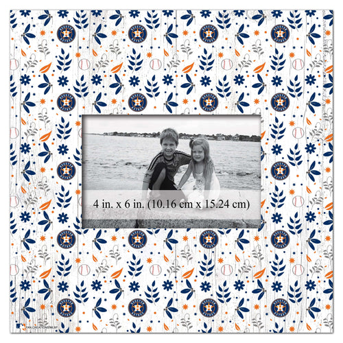 Fan Creations Home Decor Houston Astros  Floral Pattern 10x10 Frame