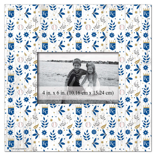 Fan Creations Home Decor Kansas City Royals  Floral Pattern 10x10 Frame