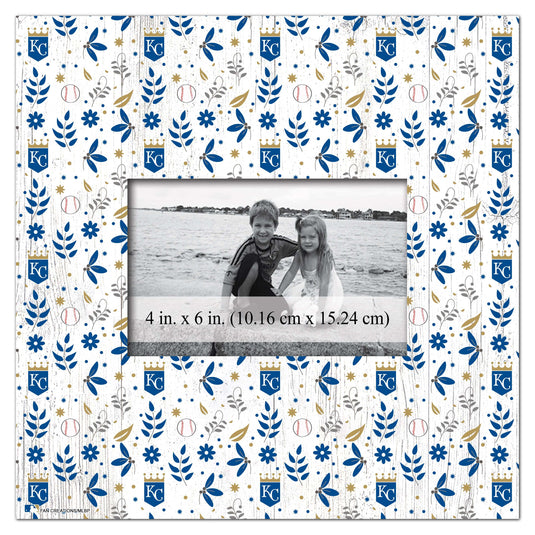 Fan Creations Home Decor Kansas City Royals  Floral Pattern 10x10 Frame