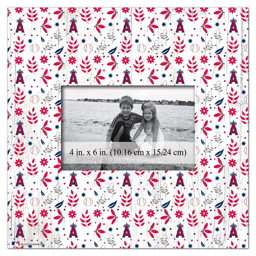 Fan Creations Home Decor Los Angeles Angels  Floral Pattern 10x10 Frame