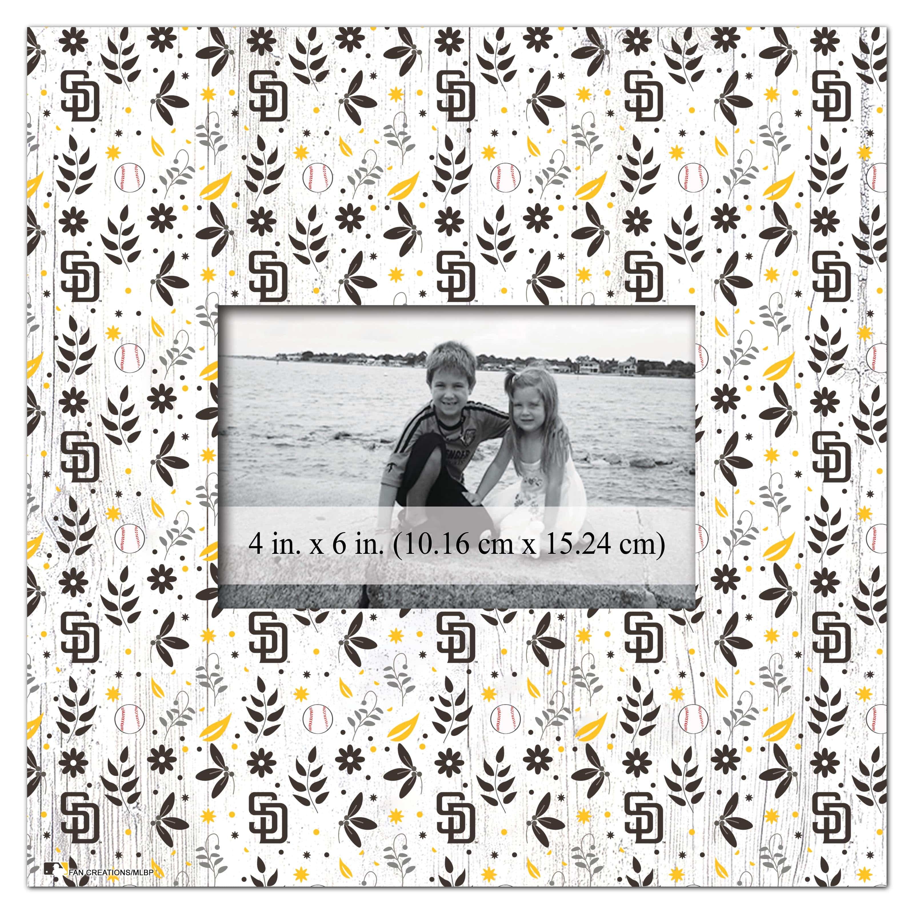 San Diego Padres Floral Pattern 10x10 Frame – Fan Creations GA