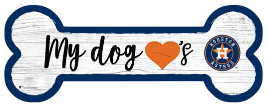 Fan Creations 6x12 Horizontal Houston Astros Dog Bone Sign