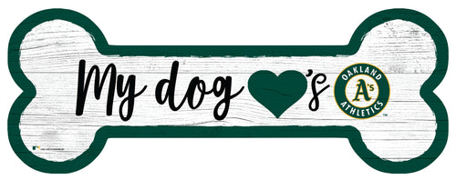 Fan Creations 6x12 Horizontal Oakland Athletics Dog Bone Sign