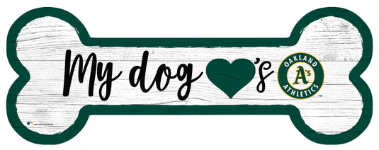 Fan Creations 6x12 Horizontal Oakland Athletics Dog Bone Sign