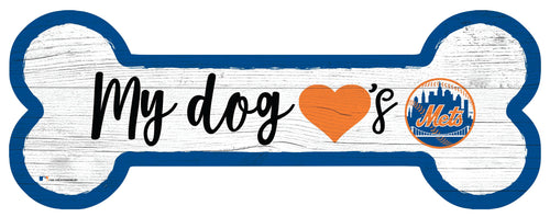 Fan Creations 6x12 Horizontal New York Mets Dog Bone Sign