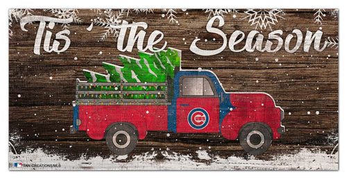 Fan Creations Holiday Home Decor Chicago Cubs Tis The Season 6x12