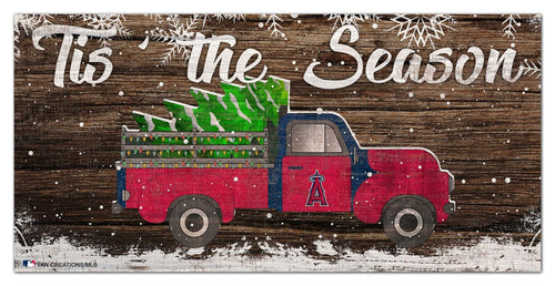 Fan Creations Holiday Home Decor Los Angeles Angels Tis The Season 6x12