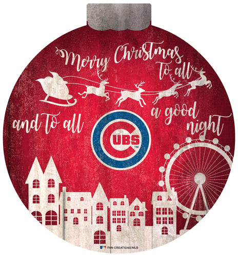 Fan Creations Holiday Home Decor Chicago Cubs Christmas Village 12in