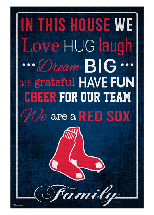 Fan Creations Home Decor Boston Red Sox   In This House 17x26