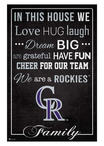 Fan Creations Home Decor Colorado Rockies   In This House 17x26